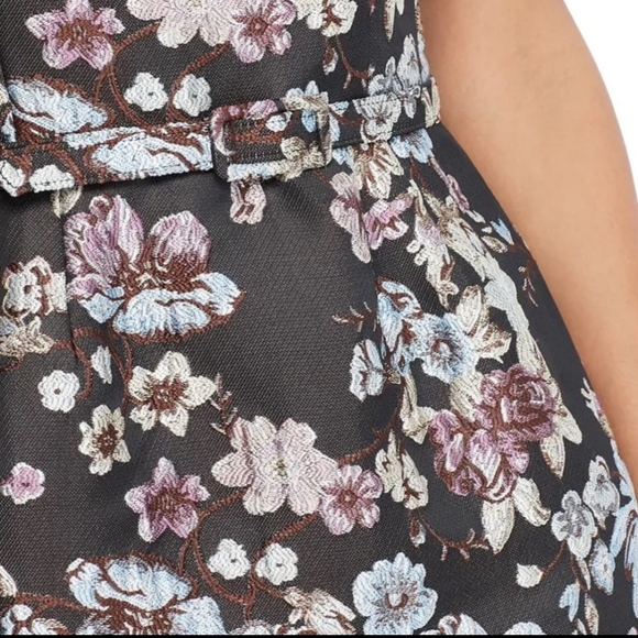 Gal Meets Glam Belted Jacquard Mini Dress - Picture 3 of 10